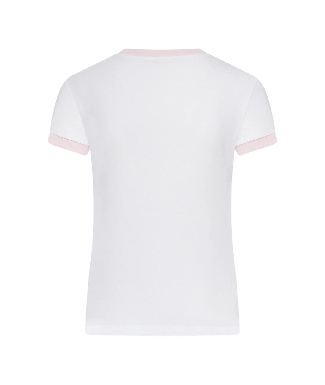 GANNI Белая хлопковая футболка, фото 2