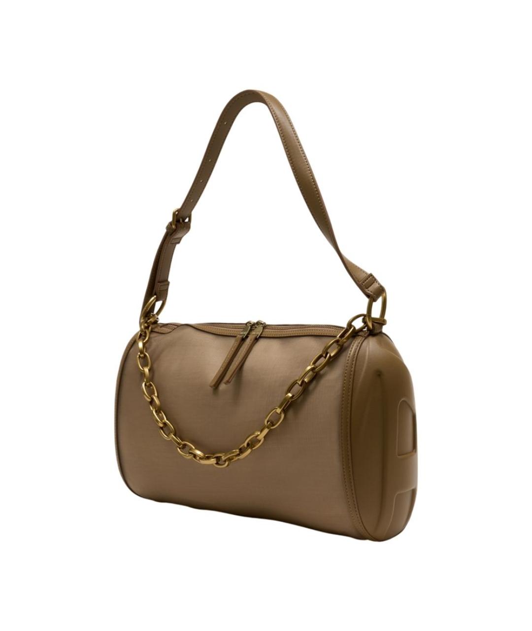 DIESEL Коричневая синтетическая сумка через плечо, фото 2