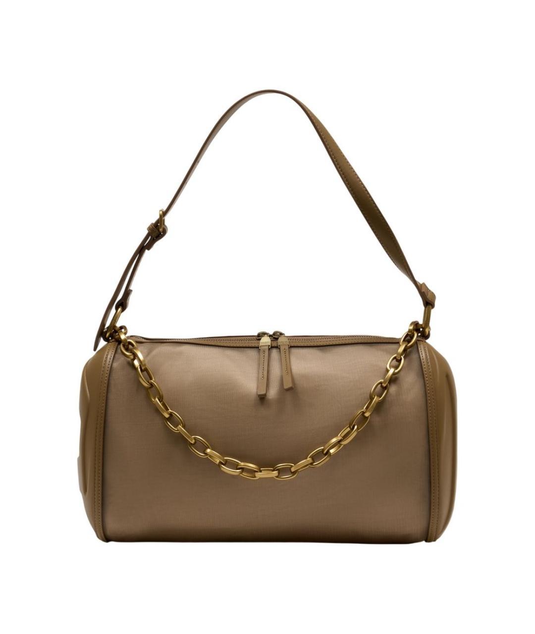 DIESEL Коричневая синтетическая сумка через плечо, фото 3