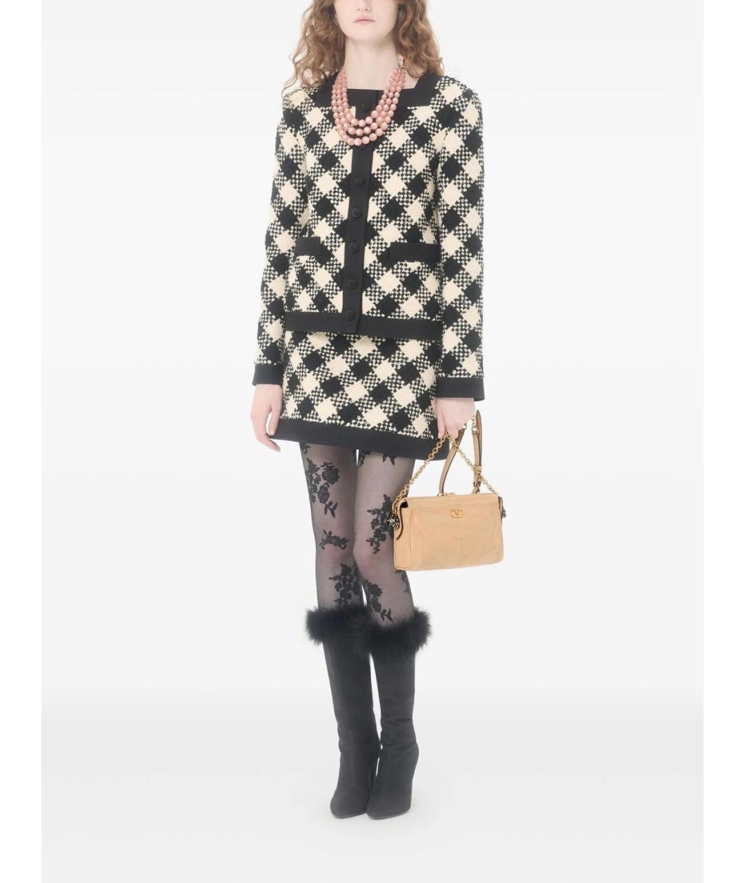 VALENTINO Бежевая кожаная сумка через плечо, фото 2