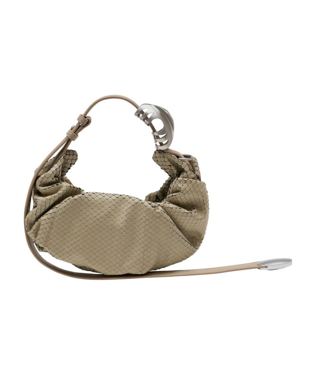 DIESEL Бежевая кожаная сумка через плечо, фото 1