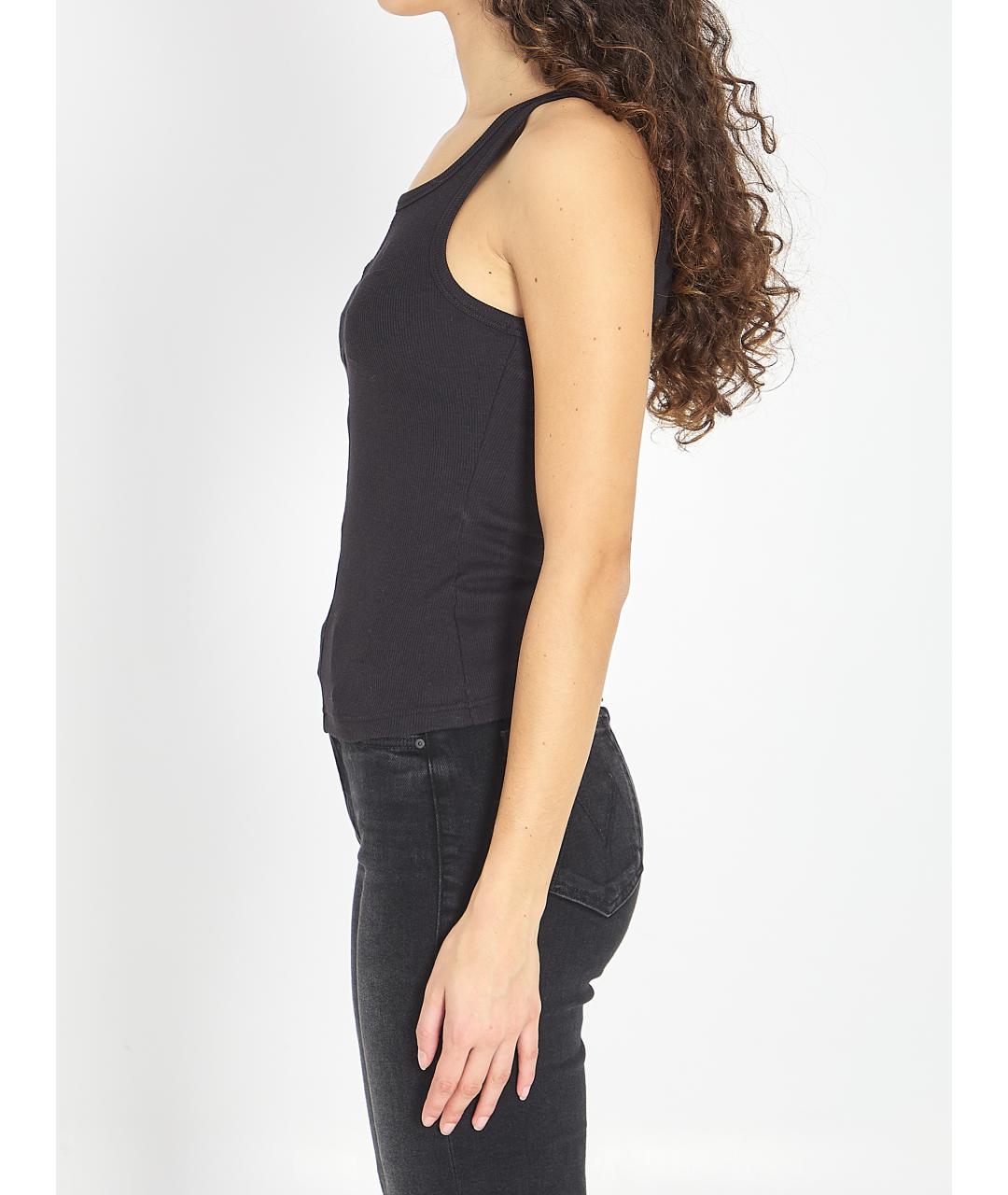 ALAIA Черная хлопковая майка, фото 3