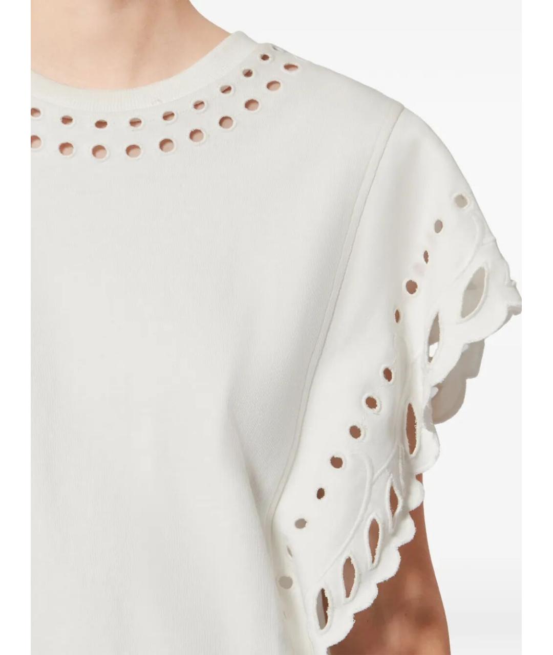 ISABEL MARANT Бежевая хлопковая футболка, фото 5