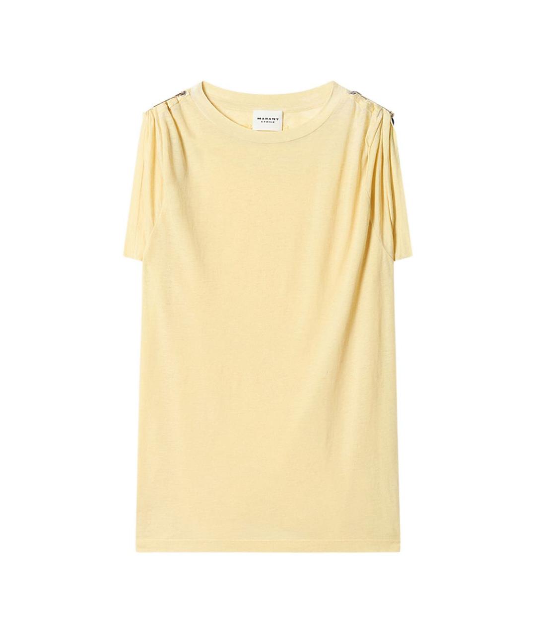 ISABEL MARANT Желтая хлопковая футболка, фото 1