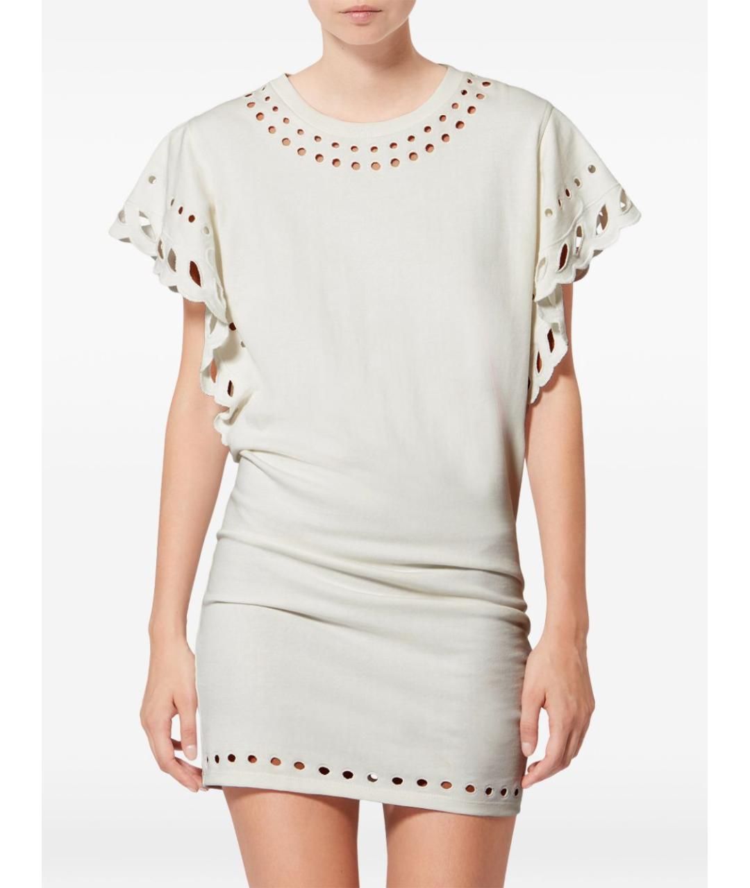 ISABEL MARANT Белое хлопковое повседневное платье, фото 5