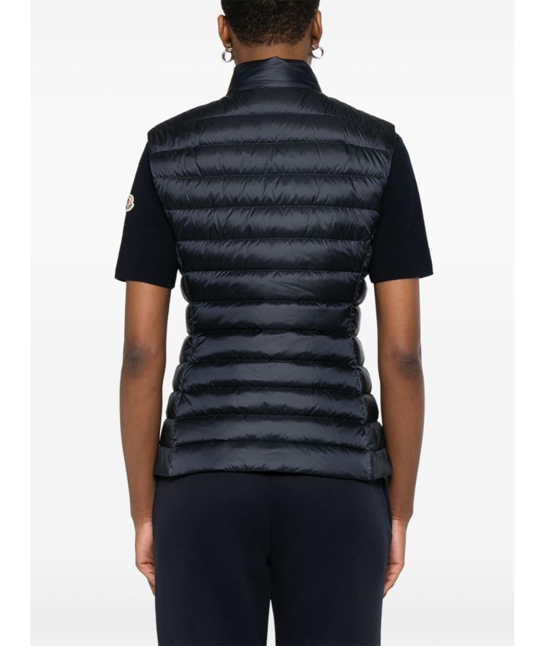 MONCLER Темно-синий полиэстеровый жилет, фото 3