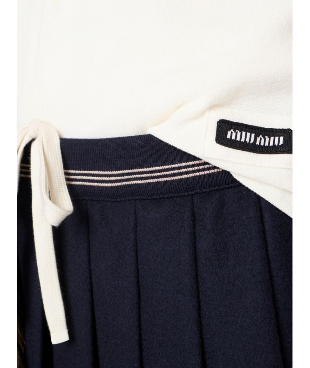 MIU MIU Белая хлопковая футболка, фото 3