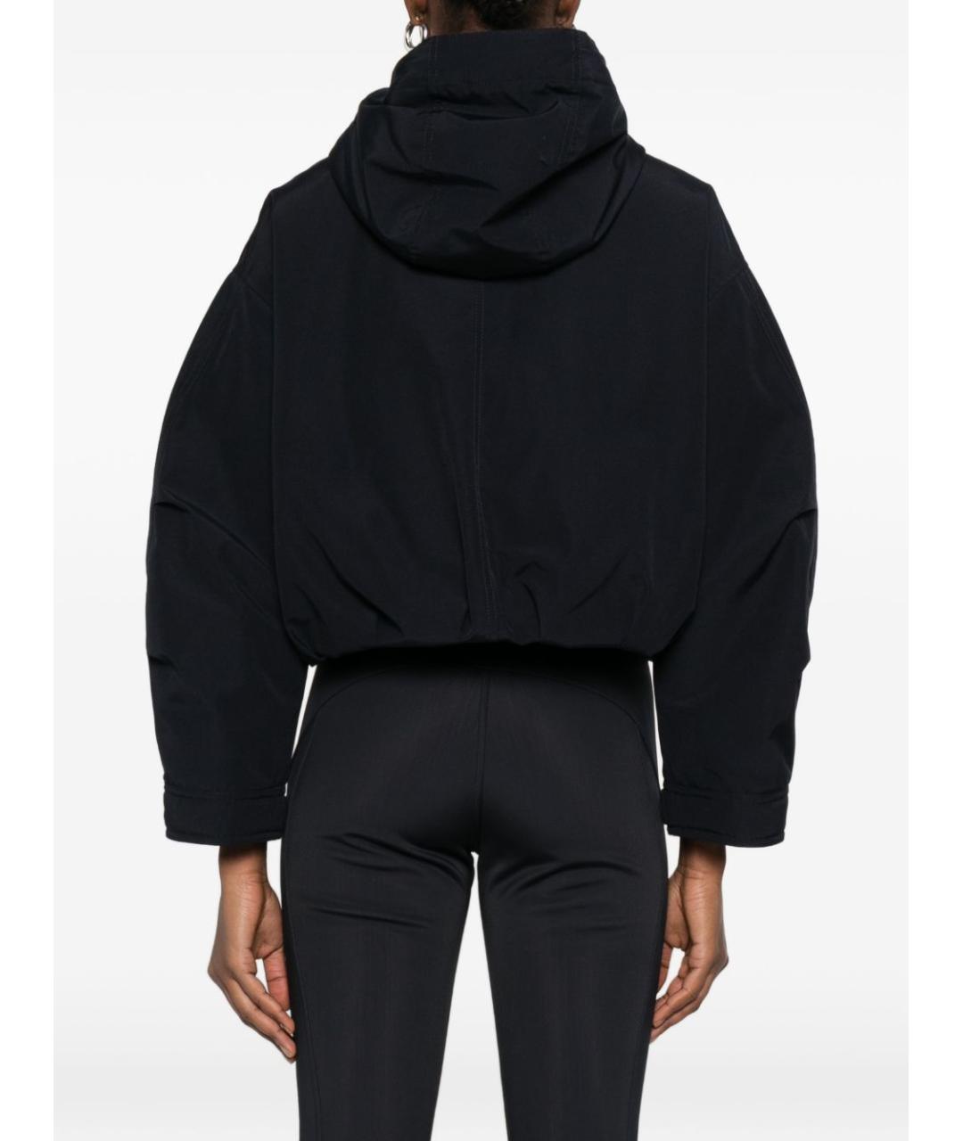 MONCLER Темно-синяя полиэстеровая куртка, фото 2