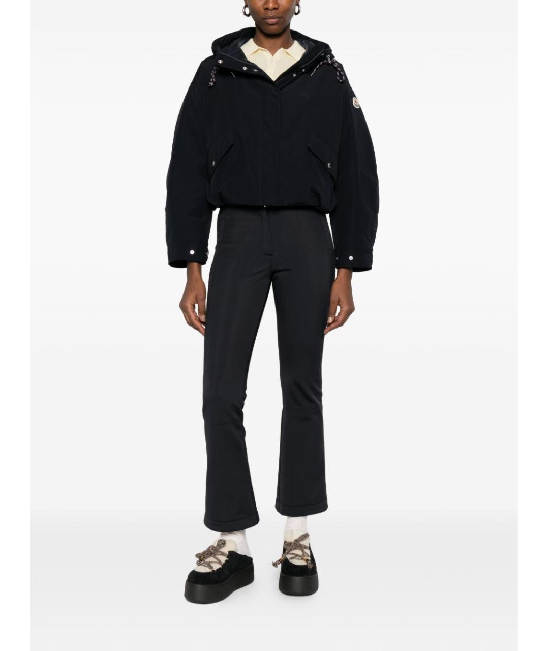 MONCLER Темно-синяя полиэстеровая куртка, фото 4