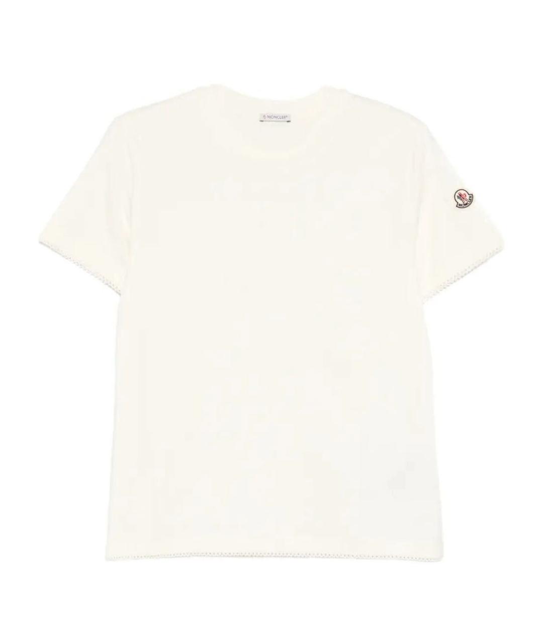 MONCLER Бежевая хлопковая футболка, фото 1