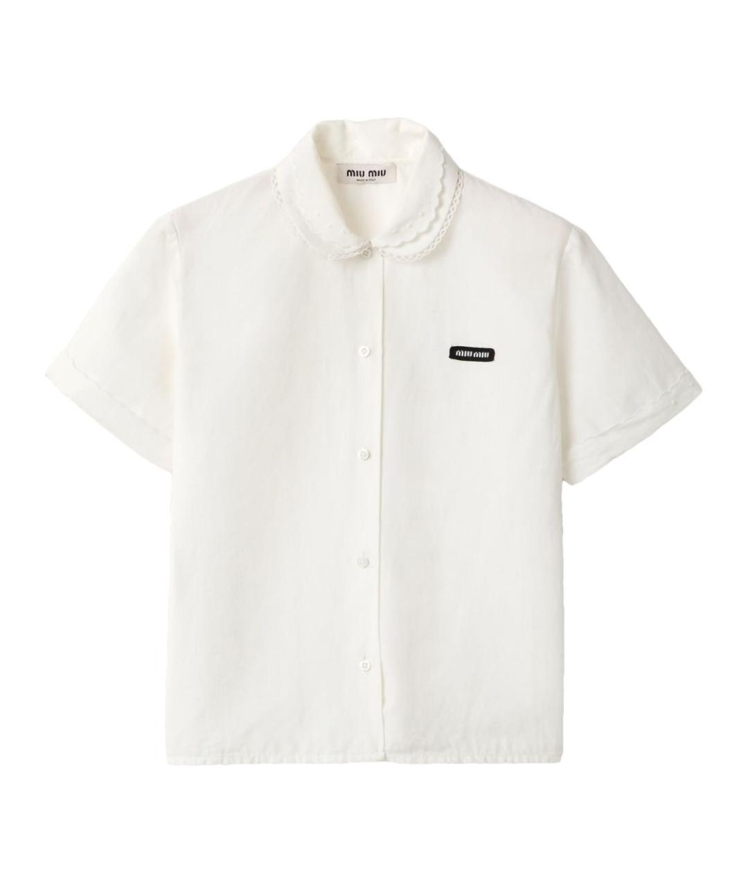 MIU MIU Белая хлопковая рубашка, фото 1