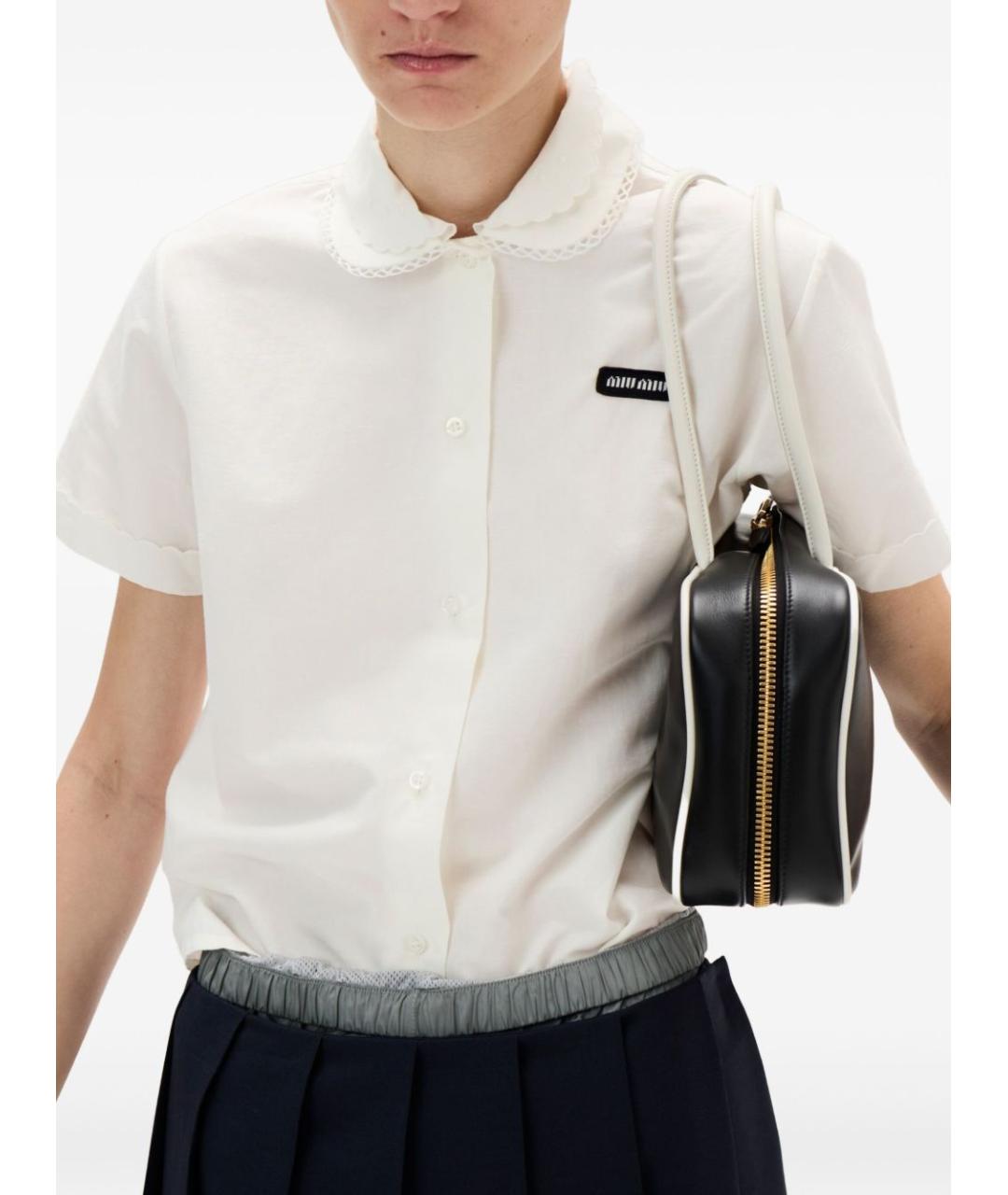 MIU MIU Белая хлопковая рубашка, фото 5
