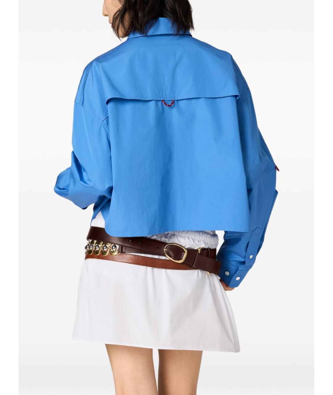 MIU MIU Белая хлопковая юбка мини, фото 3