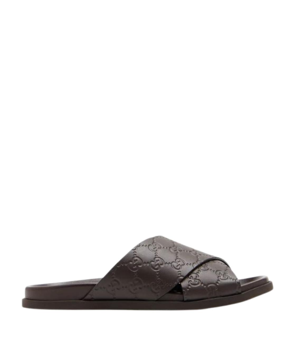 GUCCI Кожаные шлепанцы, фото 1