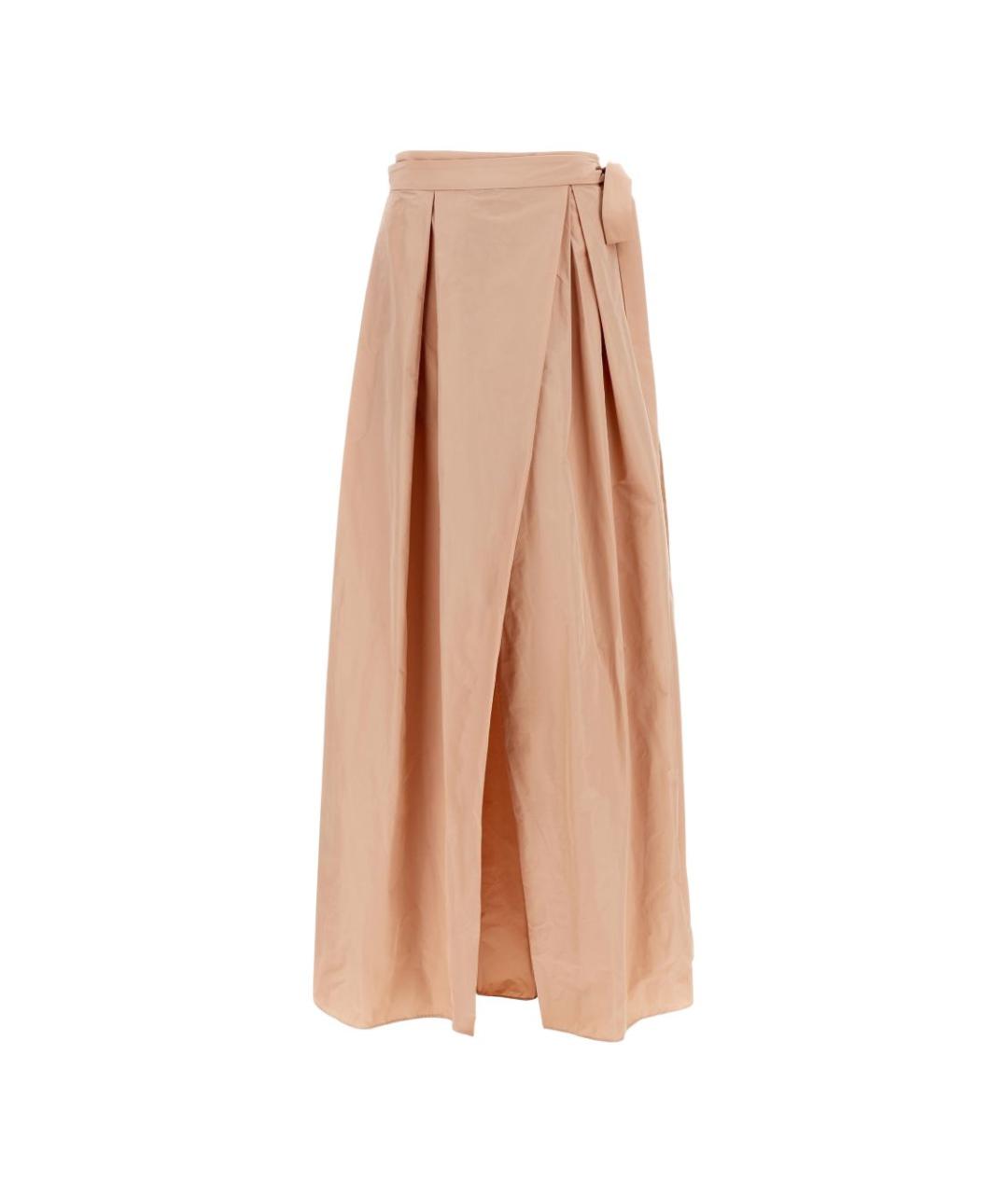 PINKO Розовая полиэстеровая юбка макси, фото 5