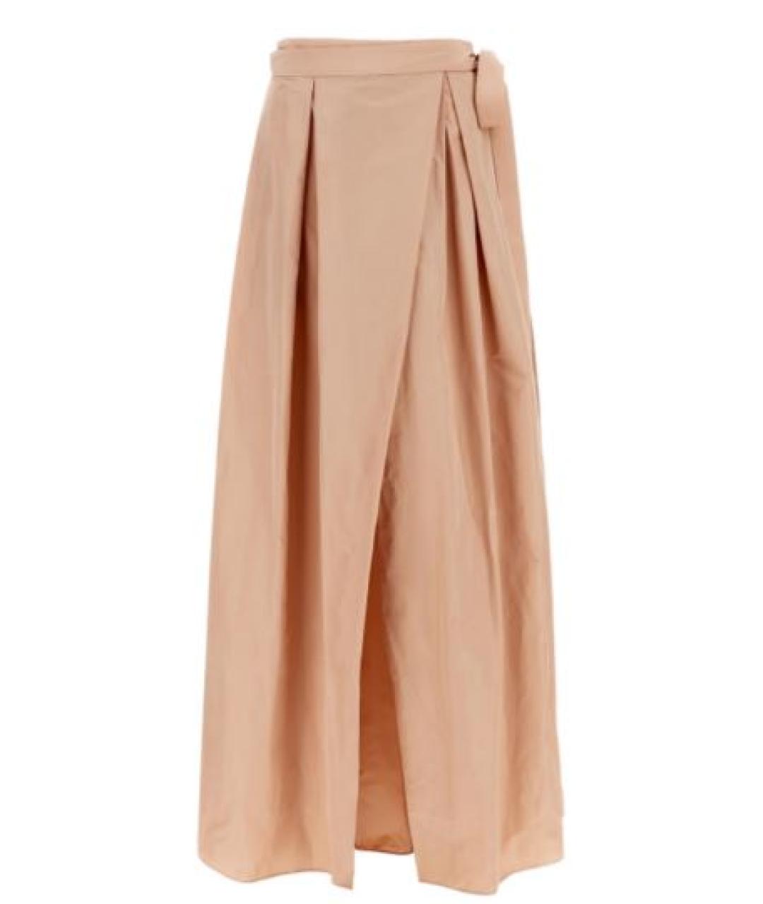 PINKO Розовая полиэстеровая юбка макси, фото 1