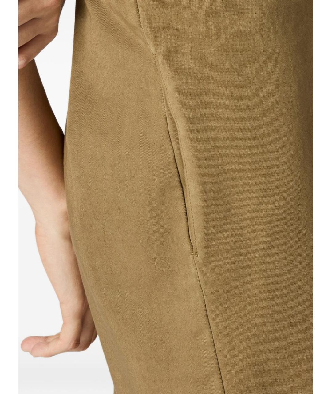 MIU MIU Хаки хлопковое повседневное платье, фото 4