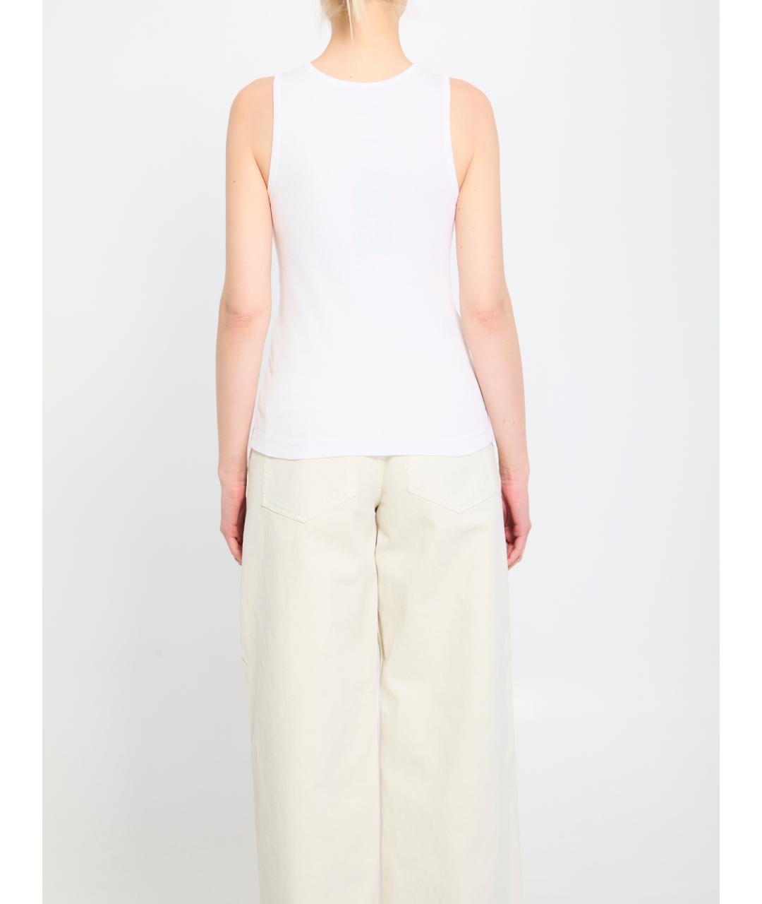 DOLCE&GABBANA Белая хлопковая майка, фото 4