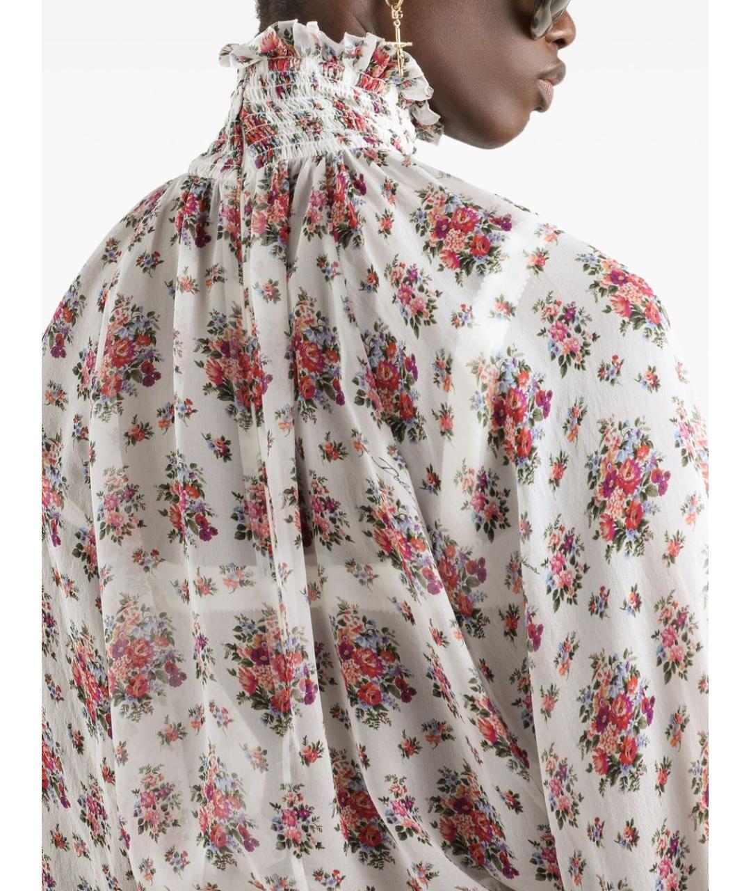 DOLCE&GABBANA Белая шелковая блузы, фото 5