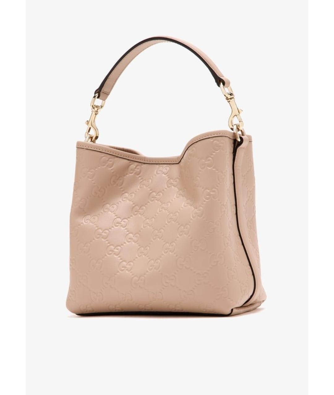 GUCCI Бежевая кожаная сумка через плечо, фото 3