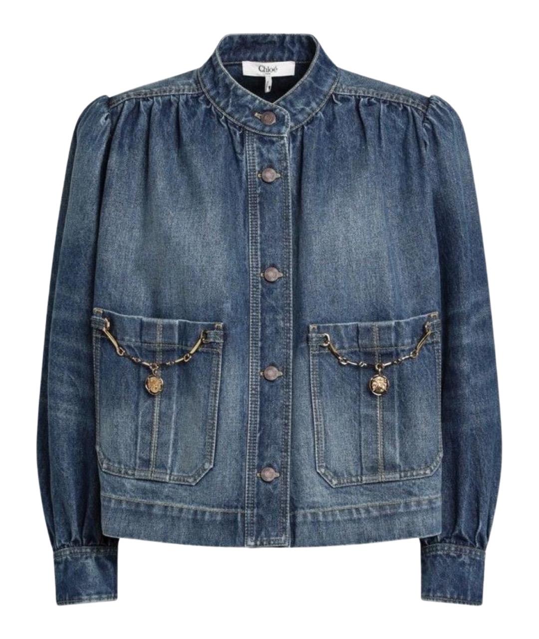 CHLOE Синяя хлопковая куртка, фото 1