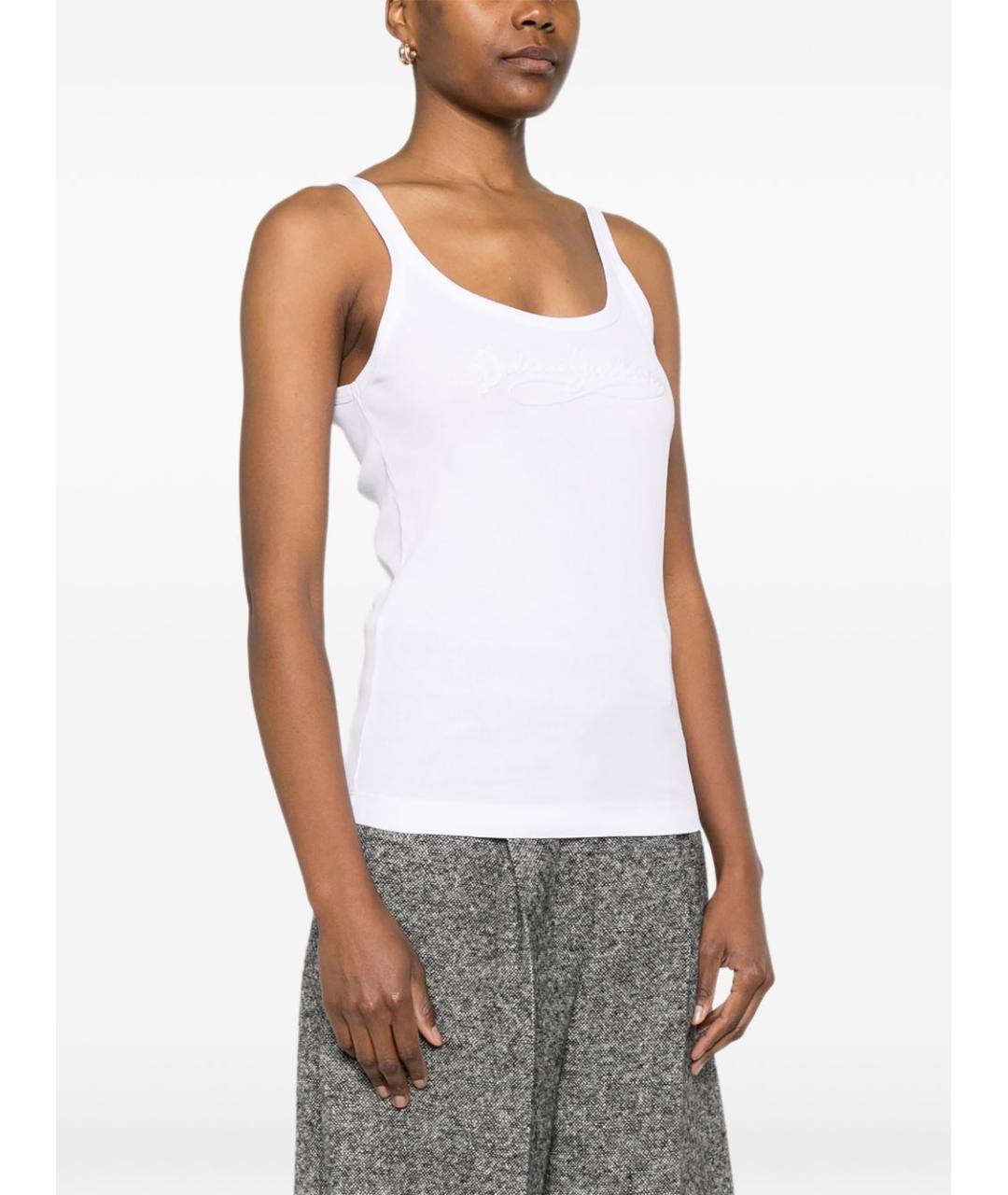 DOLCE&GABBANA Белая хлопковая майка, фото 5