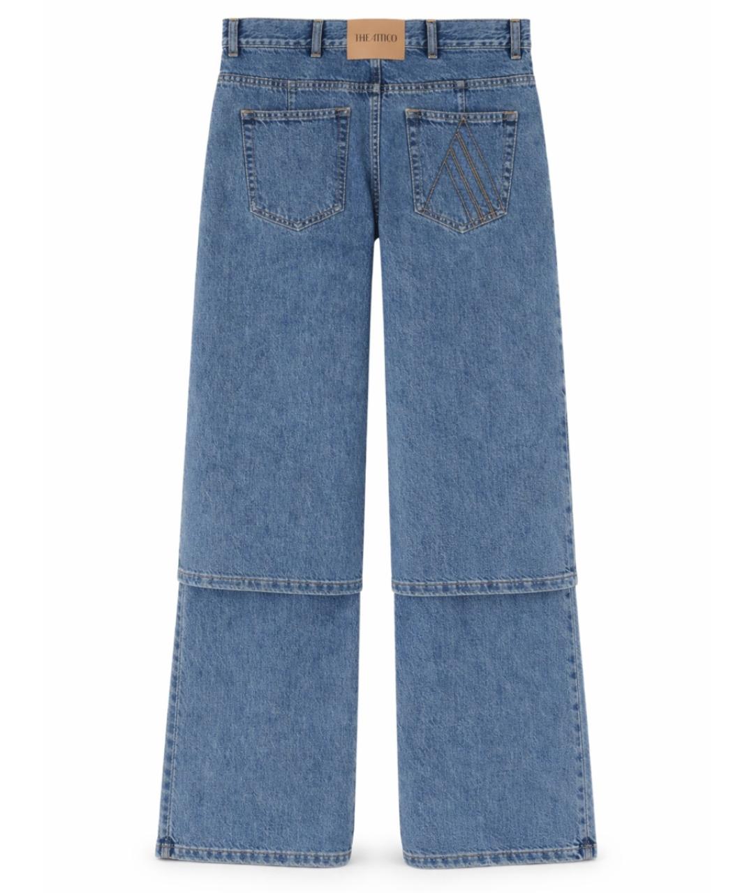 THE ATTICO Синие хлопковые джинсы клеш, фото 3