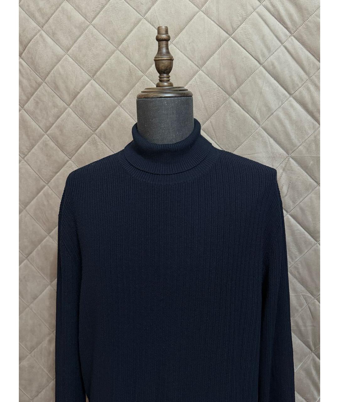 ERMENEGILDO ZEGNA XXX Темно-синий шерстяной джемпер / свитер, фото 3