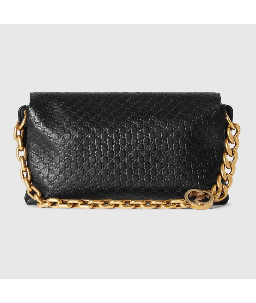 GUCCI Черная кожаная сумка через плечо, фото 4
