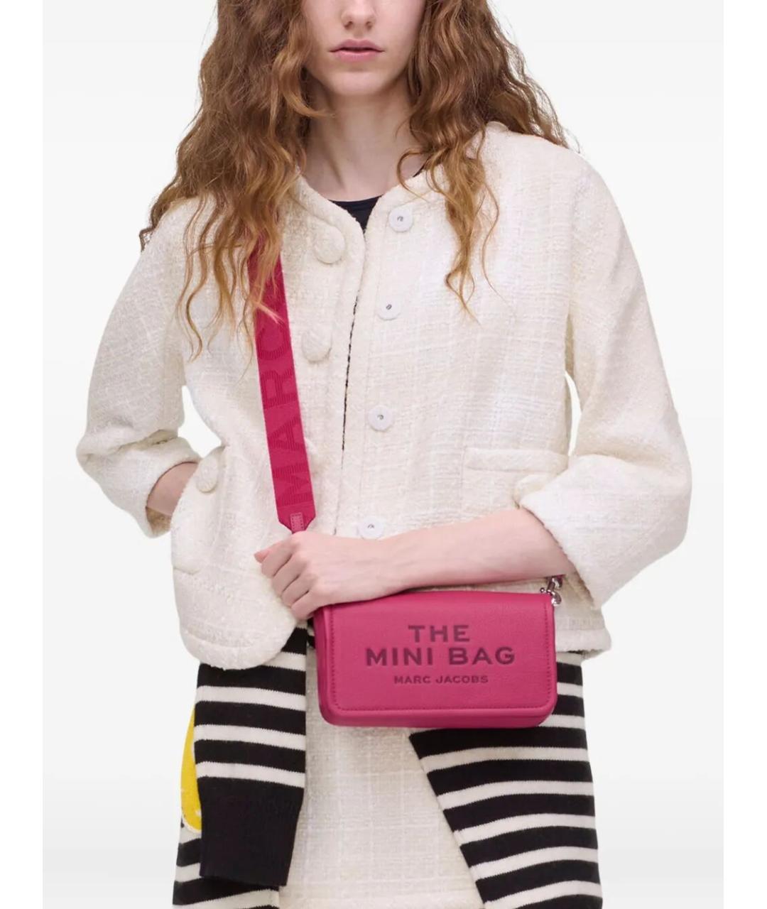 MARC JACOBS Розовая кожаная сумка через плечо, фото 2