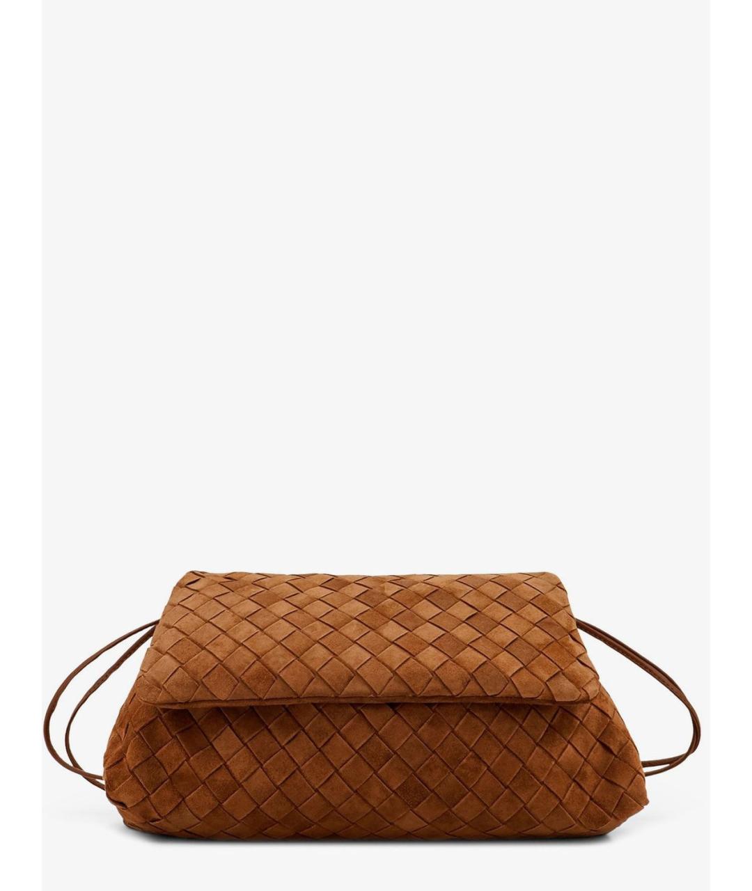 BOTTEGA VENETA Коричневая замшевая сумка через плечо, фото 5