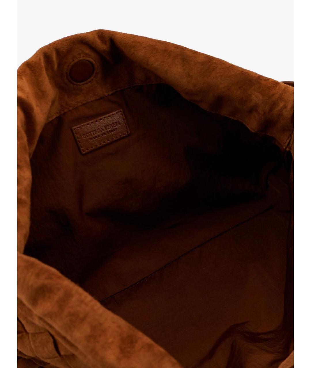 BOTTEGA VENETA Коричневая замшевая сумка через плечо, фото 4