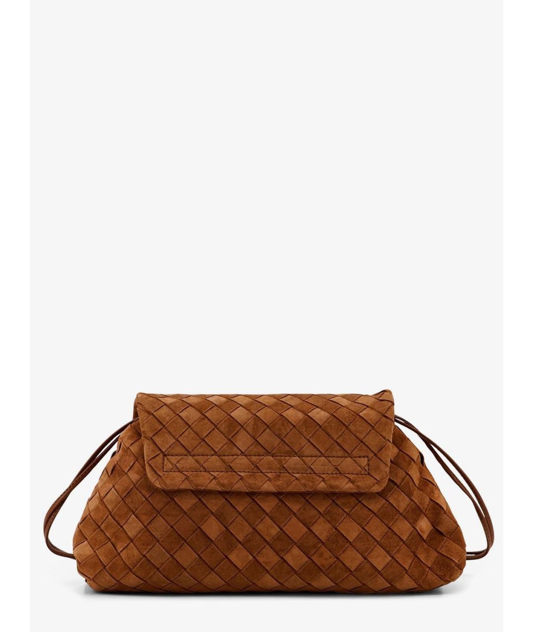 BOTTEGA VENETA Коричневая замшевая сумка через плечо, фото 2