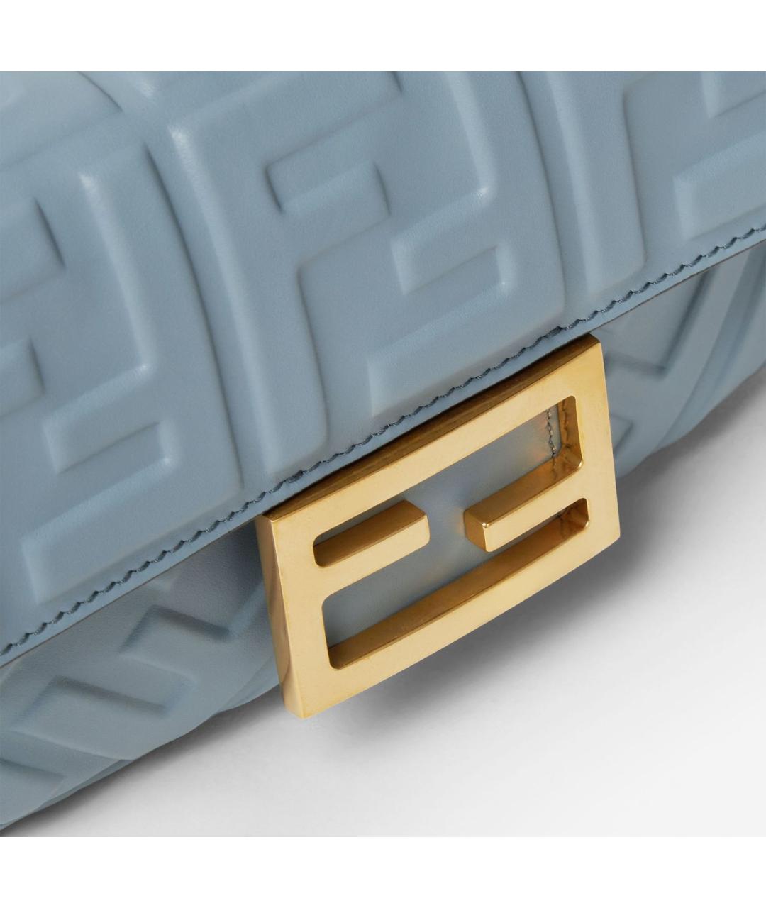 FENDI Голубая кожаная сумка через плечо, фото 5