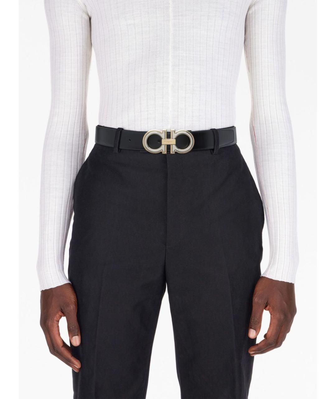 FERRAGAMO Коричневый кожаный ремень, фото 4