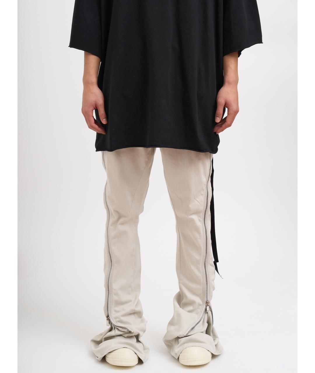RICK OWENS DRKSHDW Бежевые хлопковые повседневные брюки, фото 2