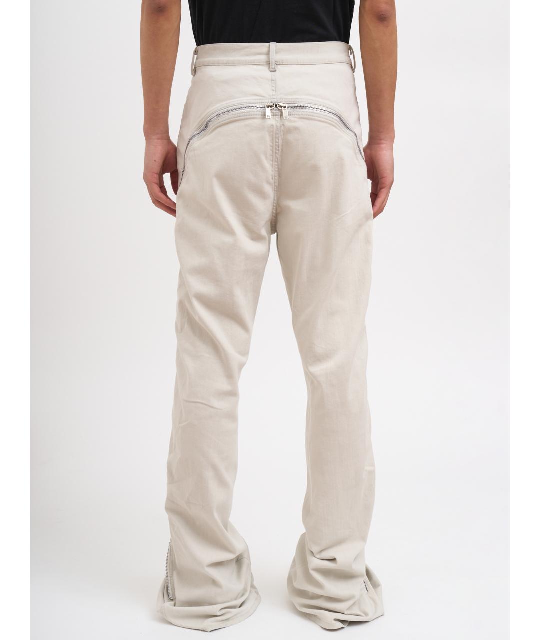 RICK OWENS DRKSHDW Бежевые хлопковые повседневные брюки, фото 5