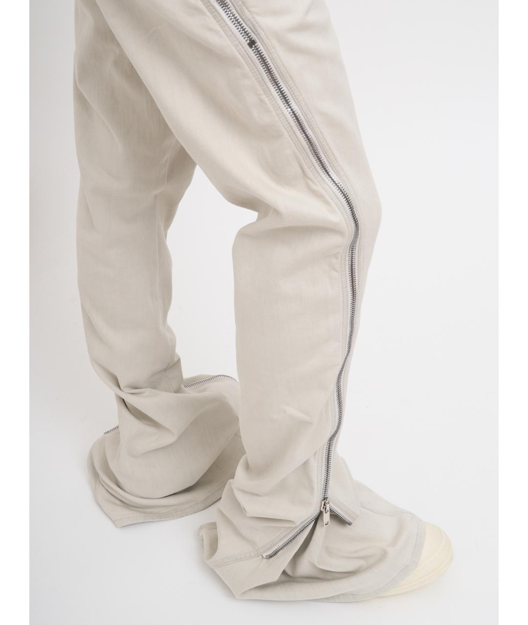 RICK OWENS DRKSHDW Бежевые хлопковые повседневные брюки, фото 4