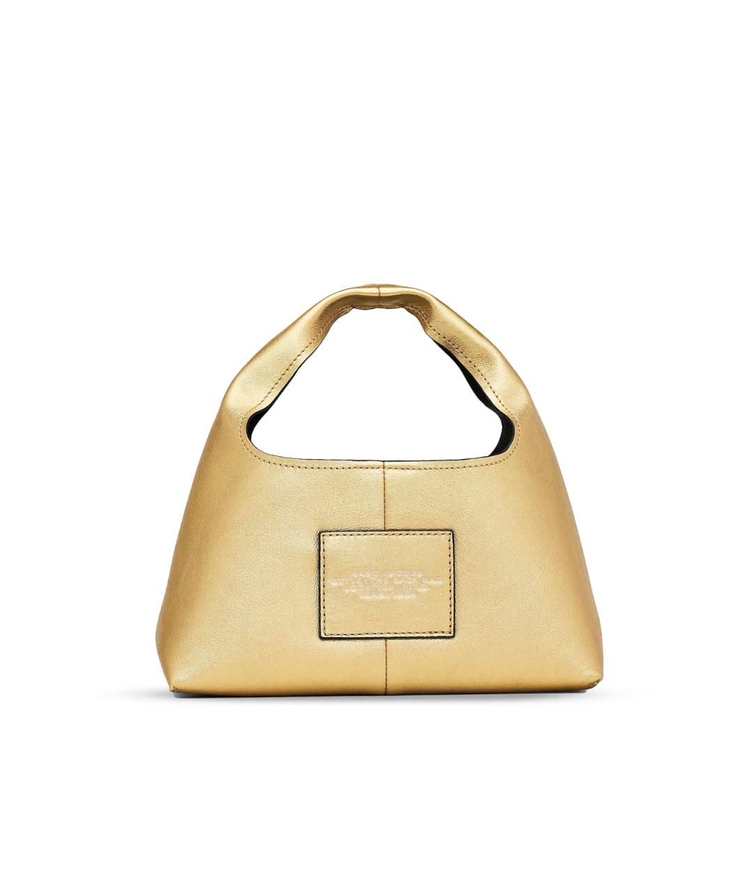MARC JACOBS Золотая кожаная сумка с короткими ручками, фото 2
