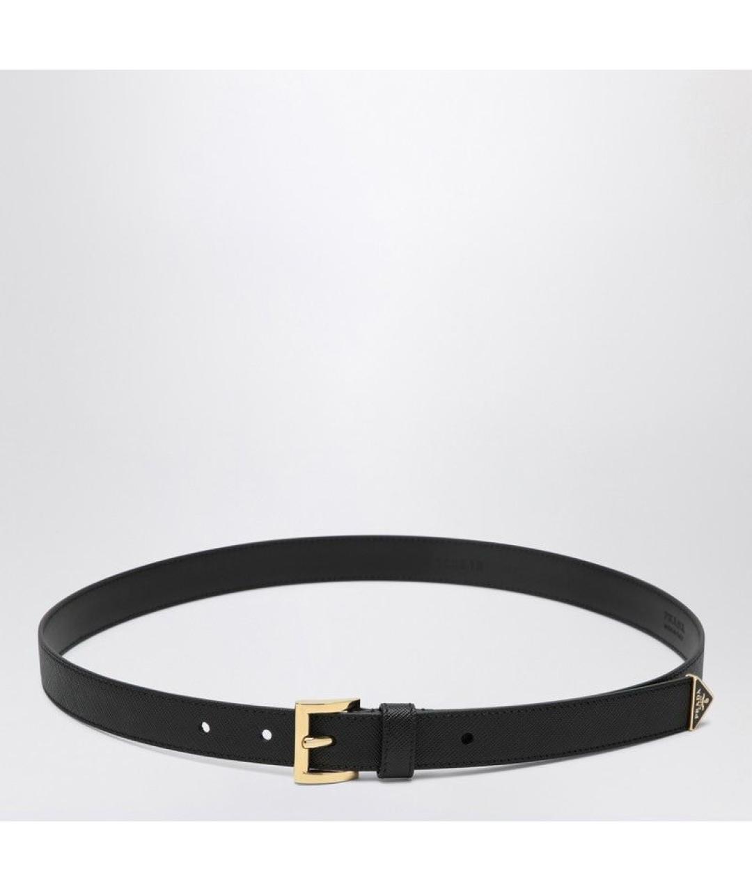 PRADA Черный кожаный ремень, фото 3