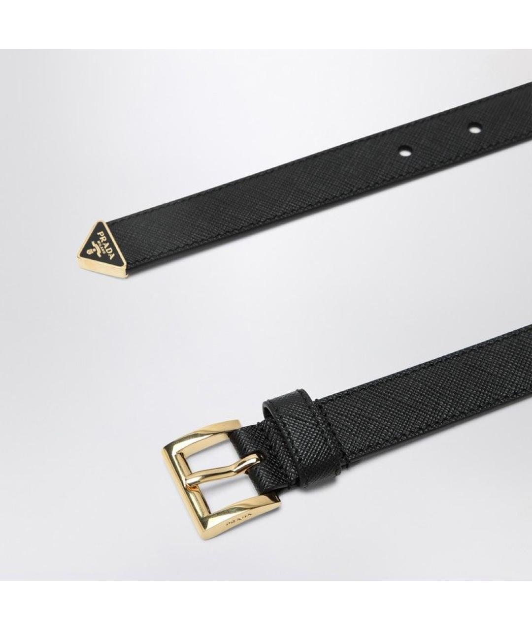 PRADA Черный кожаный ремень, фото 2