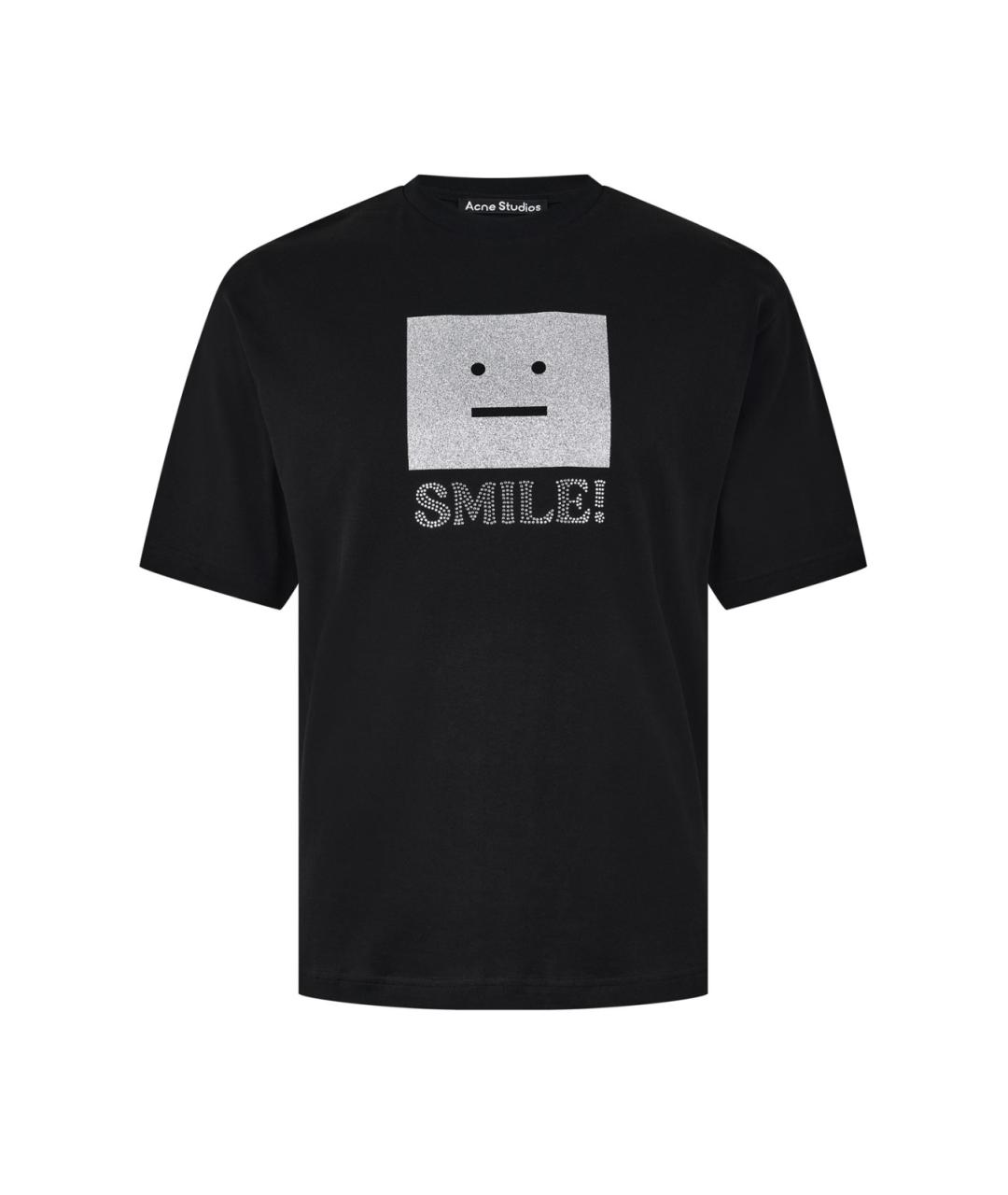 ACNE STUDIOS Черная хлопковая футболка, фото 1