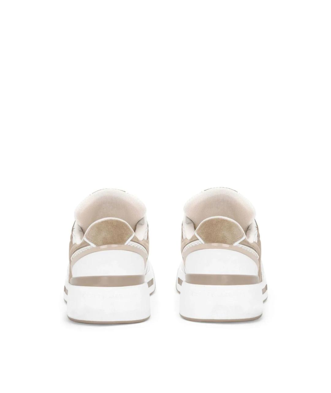 DOLCE&GABBANA Бежевые текстильные низкие кроссовки / кеды, фото 3
