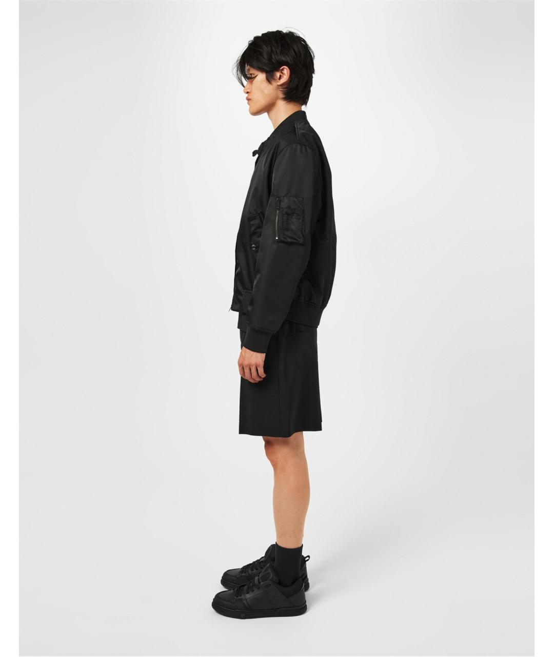 VALENTINO Черные кожаные низкие кроссовки / кеды, фото 5