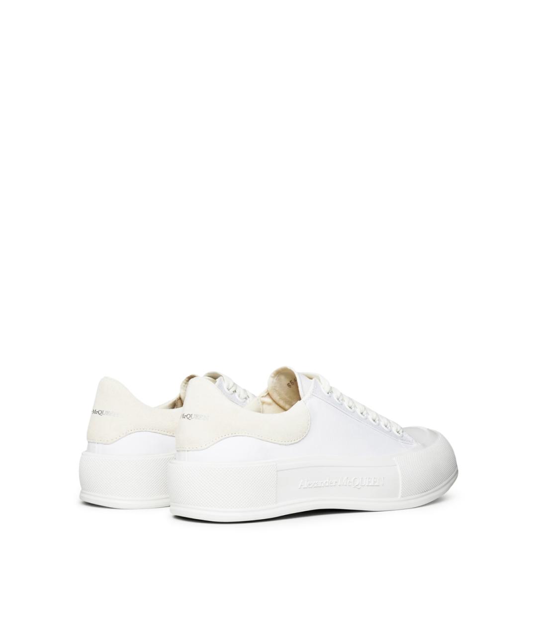 ALEXANDER MCQUEEN Белые текстильные кроссовки, фото 3