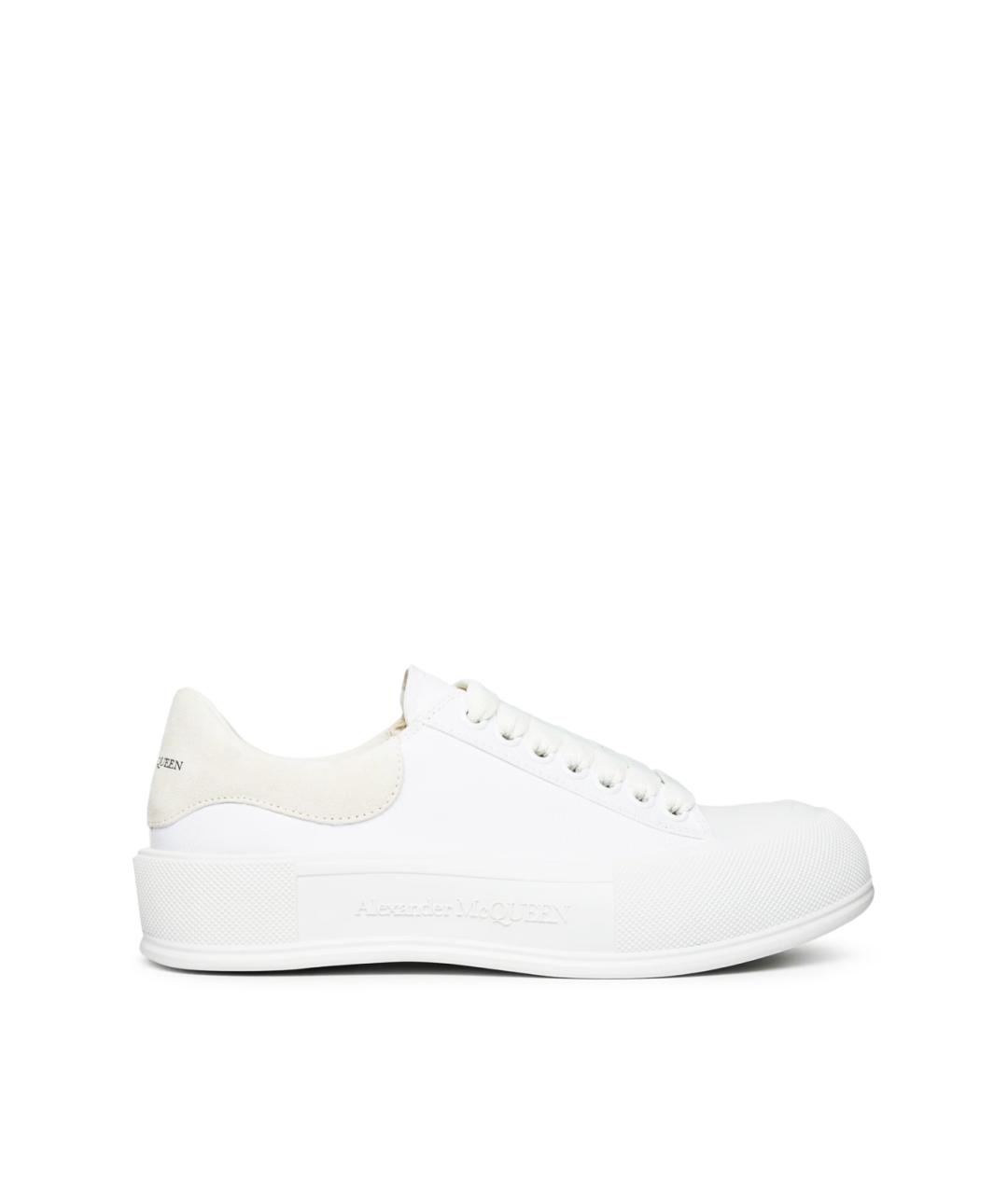 ALEXANDER MCQUEEN Белые текстильные кроссовки, фото 1