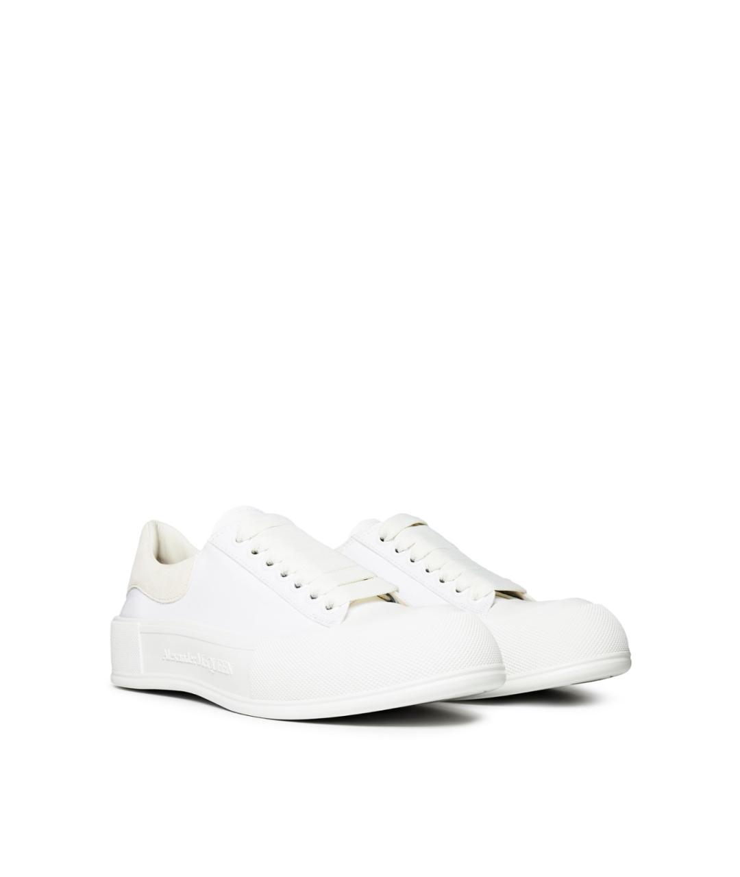 ALEXANDER MCQUEEN Белые текстильные кроссовки, фото 2
