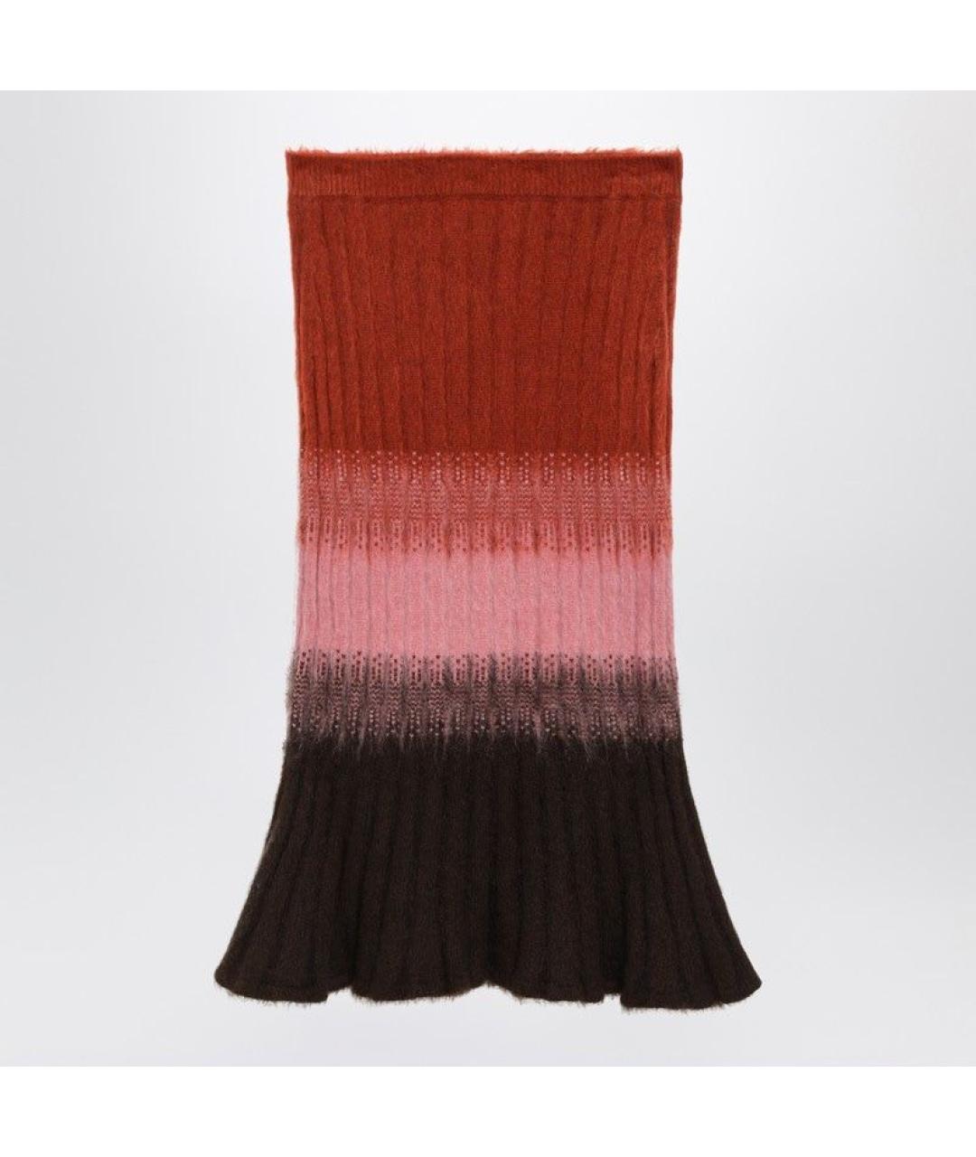 FENDI Мульти шерстяная юбка миди, фото 5