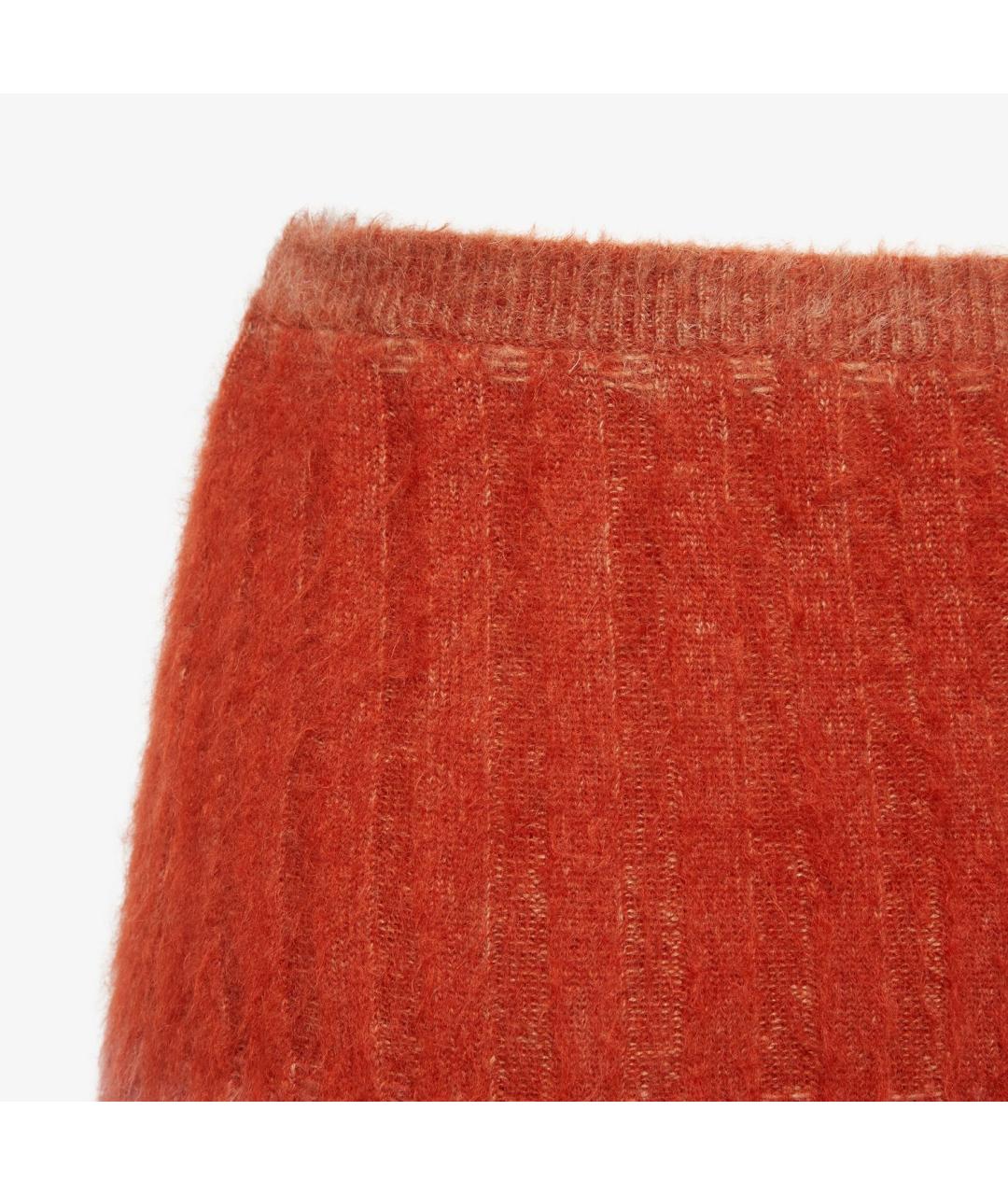 FENDI Мульти шерстяная юбка миди, фото 3