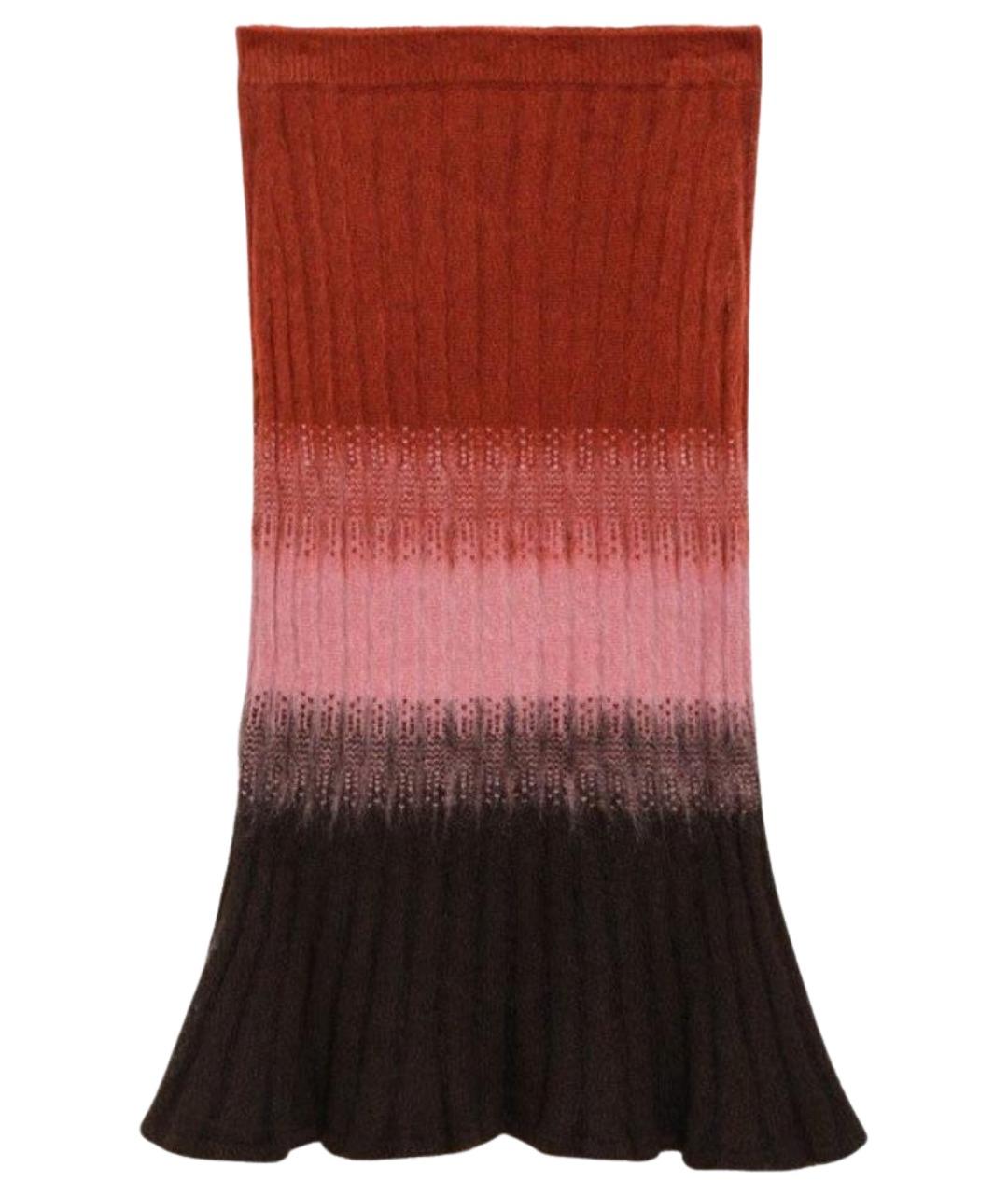 FENDI Мульти шерстяная юбка миди, фото 1